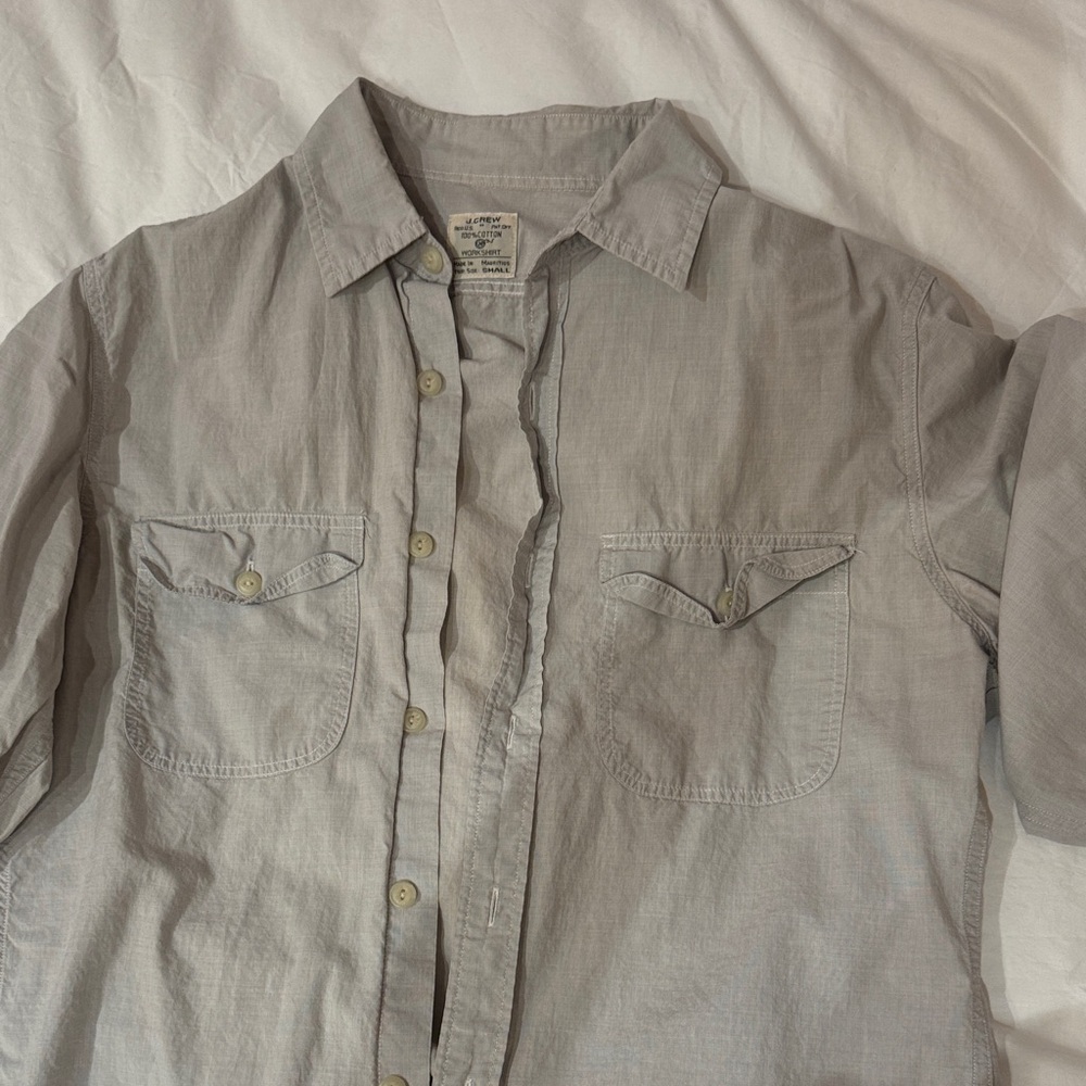 J. Crew Light Gray Casual Button Down Shirt